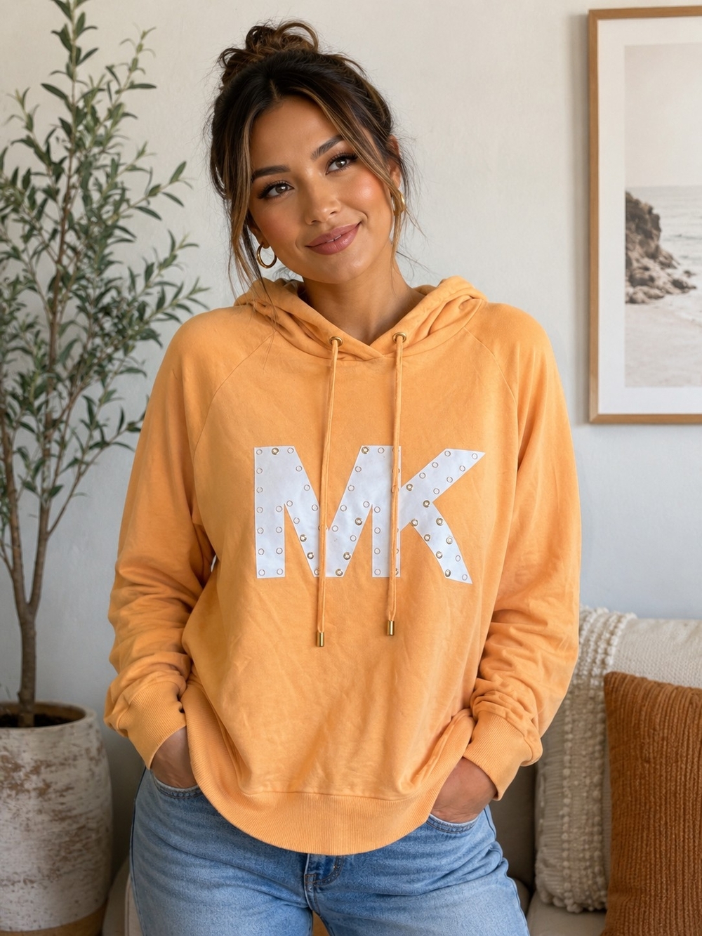 Michael Kors "Melon" color hoodie